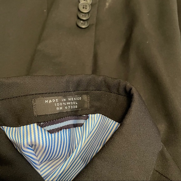 Tommy Hilfiger Mens Two Button Blazer Blue Lined Notch 41R FLAW Stain - Picture 13 of 13